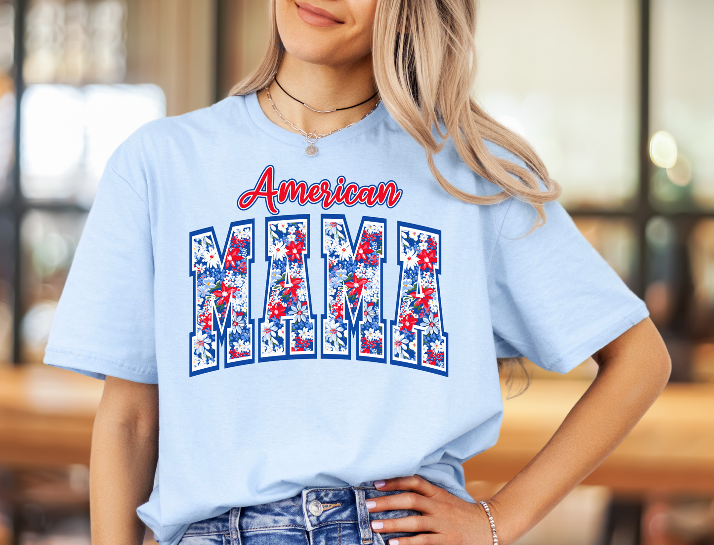 American Mama Floral 4th of July - 2 Designs - DIGITAL DOWNLOAD
