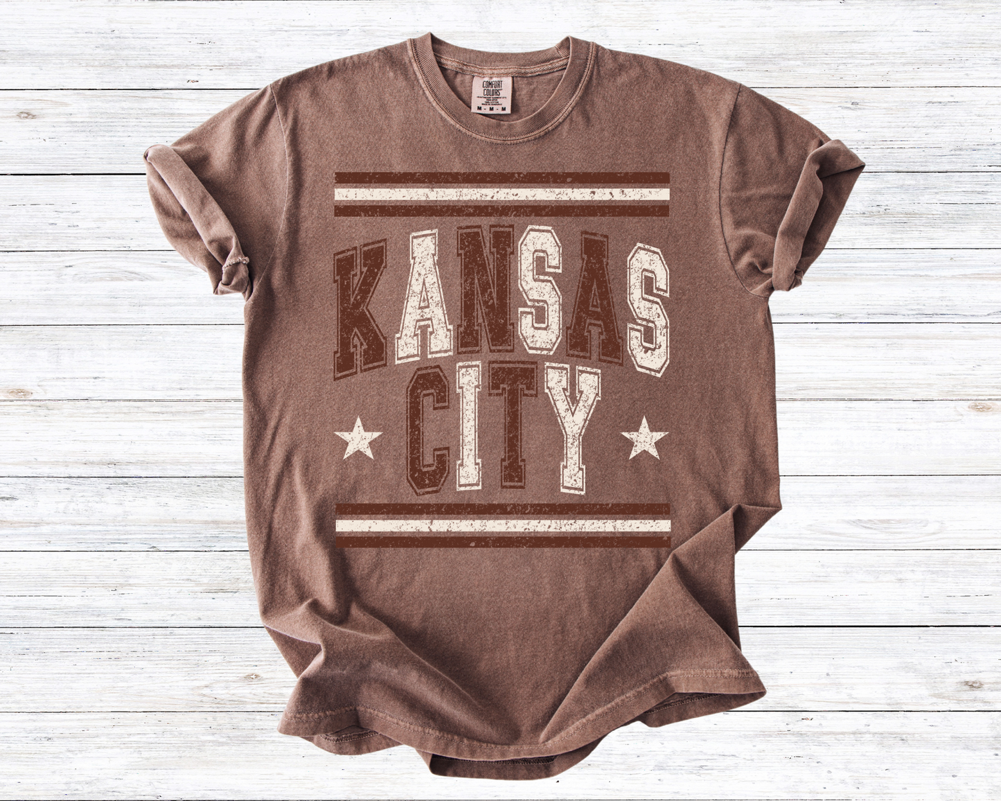 Kansas City Vintage with Stars Coffee and Cream - DIGITAL DOWNLOAD