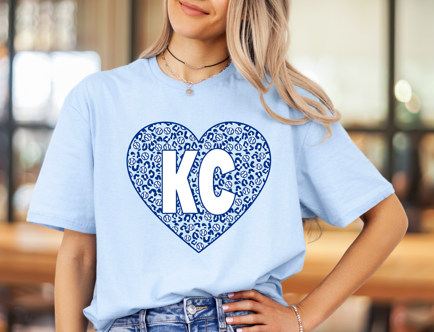 KC Baseball Leopard Heart - DIGITAL DOWNLOAD