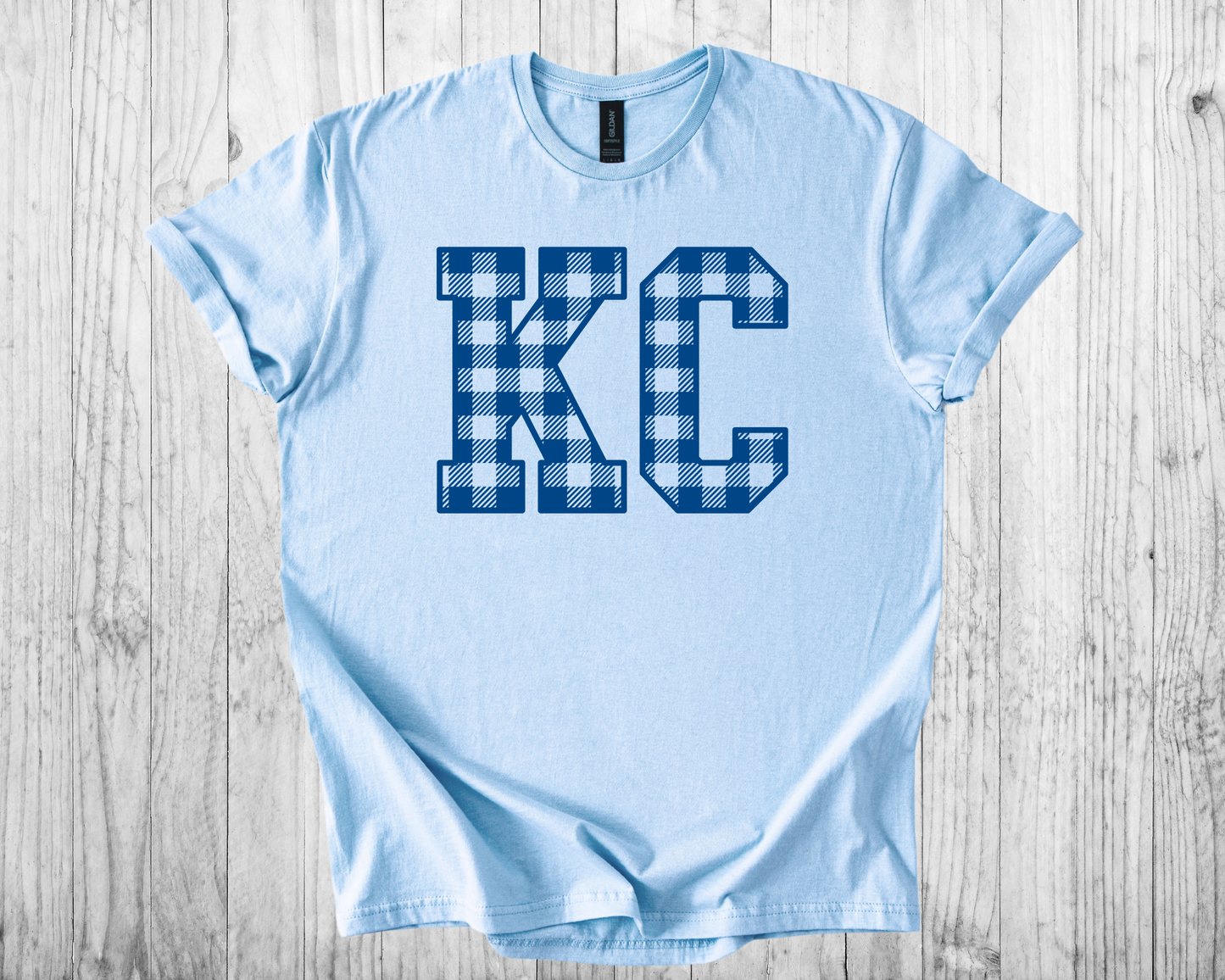 KC Plaid Blues and White - DIGITAL DOWNLOAD