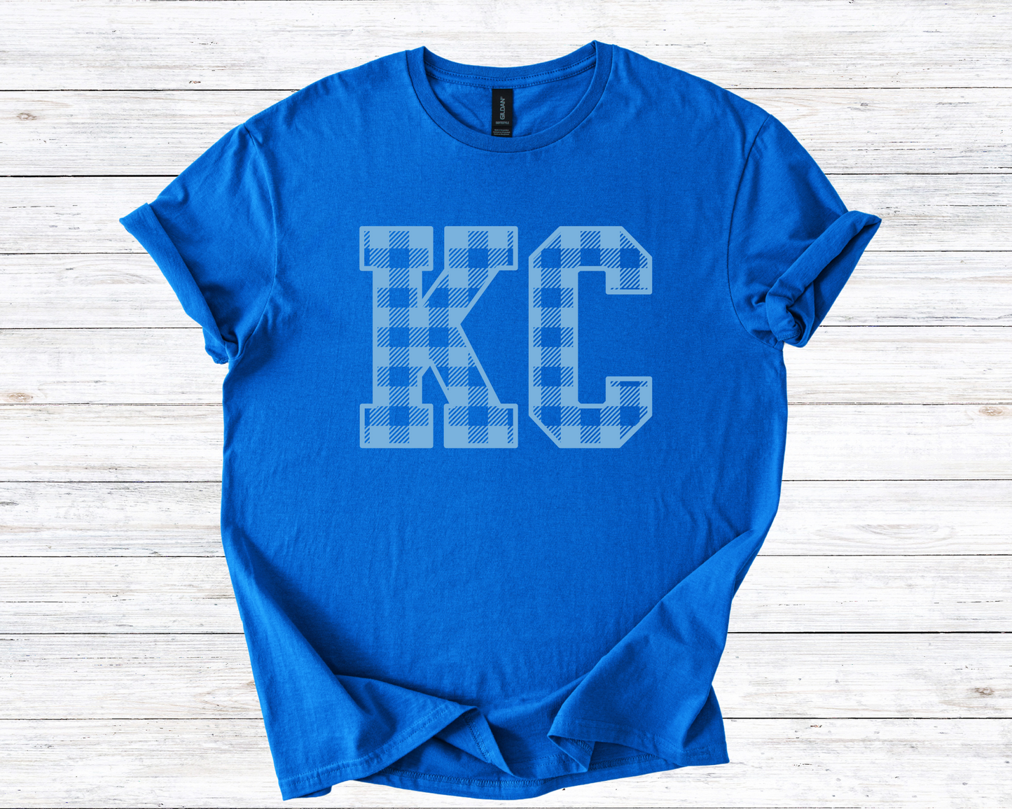 KC Plaid Blues and White - DIGITAL DOWNLOAD
