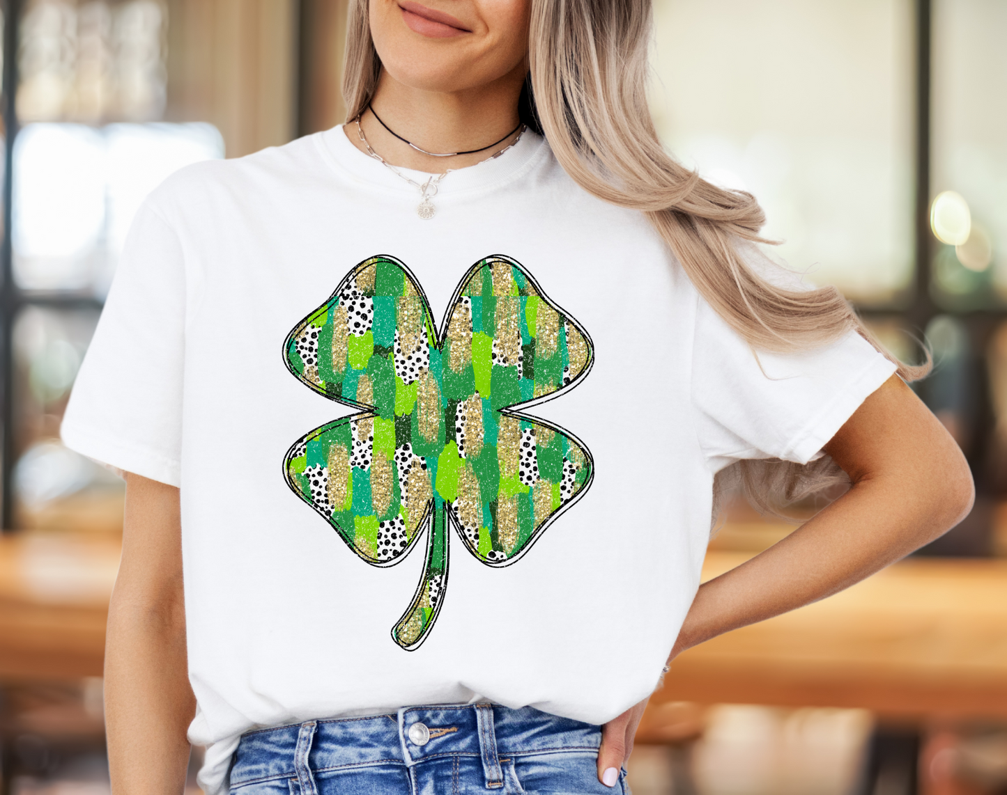 Brushstroke Doodle Shamrock - DIGITAL DOWNLOAD