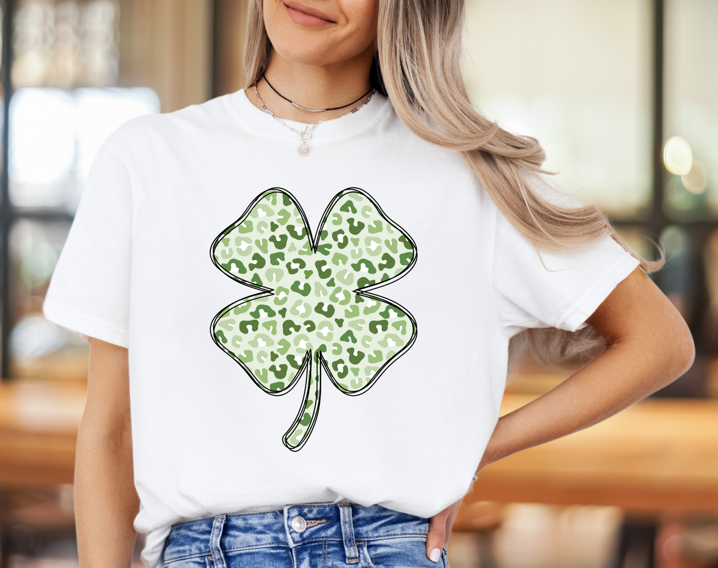 Irish Leopard Doodle Shamrock - DIGITAL DOWNLOAD