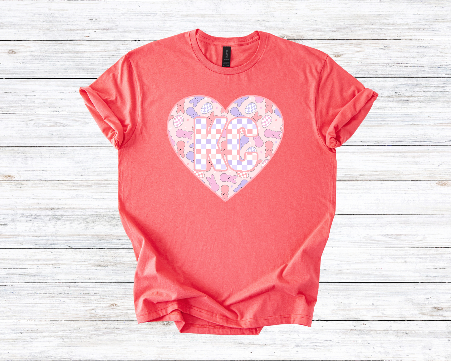 KC Kansas City Easter Hearts 2 Colors - DIGITAL DOWNLOAD