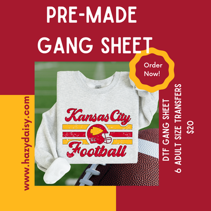 DTF PREMADE GANG SHEET - KANSAS CITY VINTAGE FOOTBALL