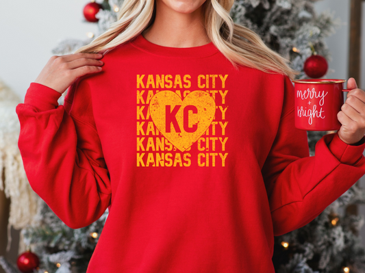 KANSAS CITY REPEAT with HEART GOLDEN - PNG - INSTANT DOWNLOAD