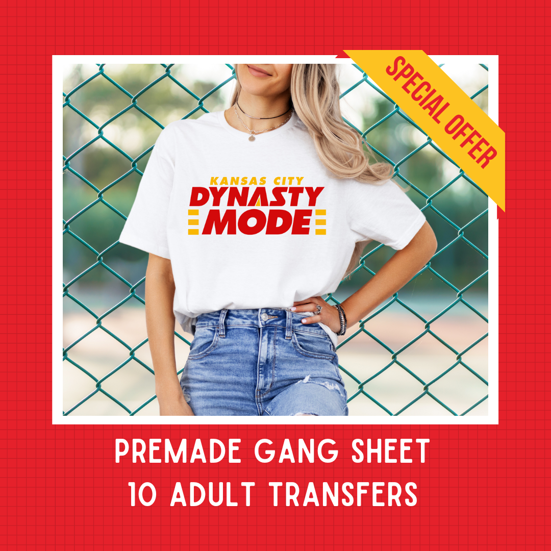 DTF PREMADE GANG SHEET - KANSAS CITY DYNASTY MODE