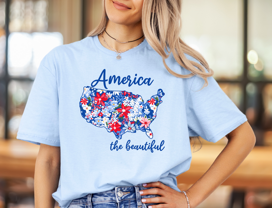 America the Beautiful Floral - DIGITAL DOWNLOAD