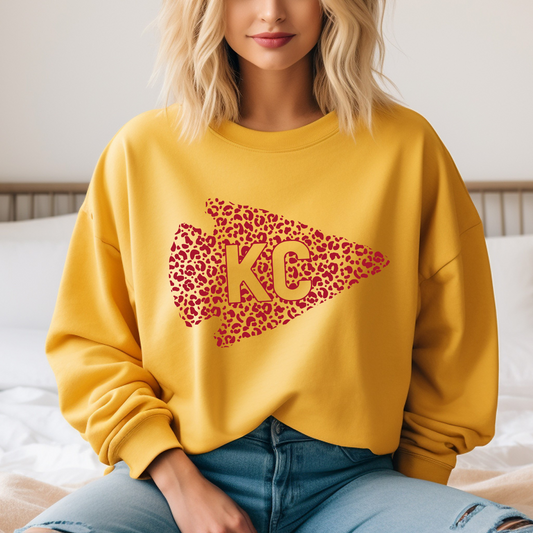 DTF - KC SIMPLE LEOPARD ARROW - RED