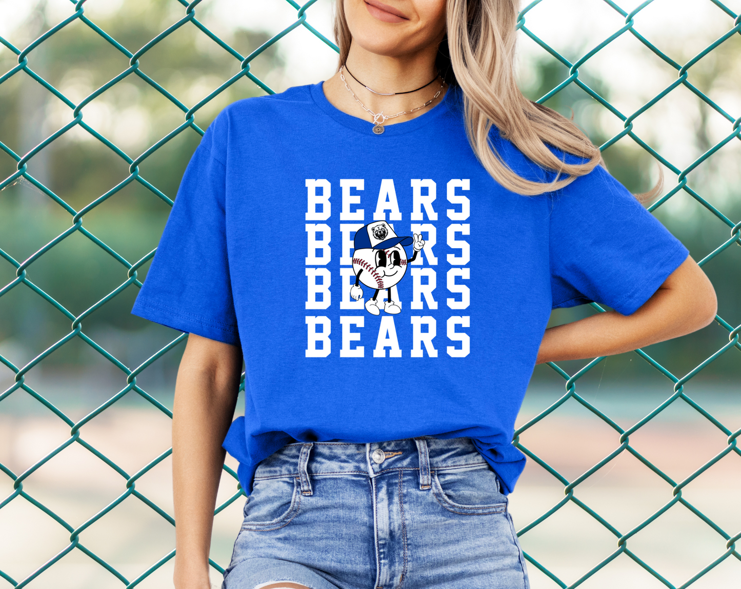 DTF - BEARS BASEBALL REPEAT - WHITE