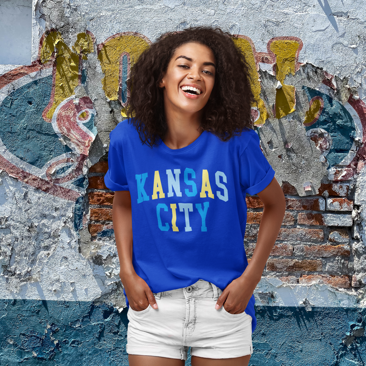 DTF - KANSAS CITY VARSITY in BRIGHT BLUES & YELLOW