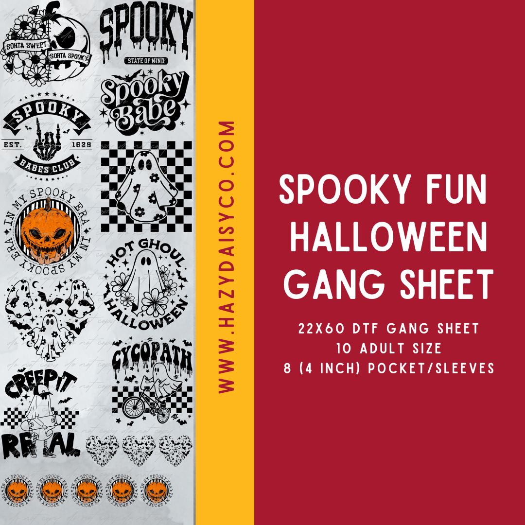 DTF PREMADE GANG SHEET - SPOOKY HALLOWEEN FUN