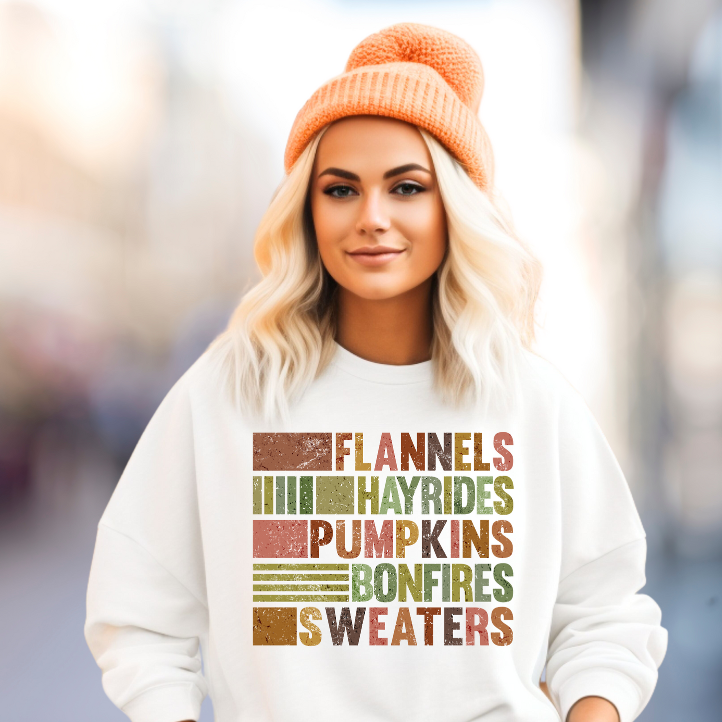 DTF - FLANNELS HAYRIDES PUMPKINS BONFIRES SWEATERS