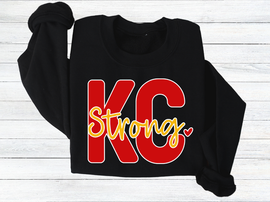 DTF - KC STRONG SCRIPT with HEART