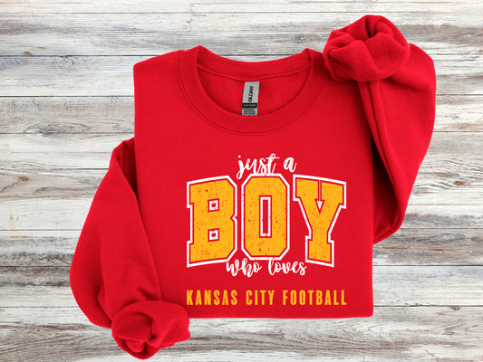 JUST A BOY WHO LOVES KANSAS CITY FOOTBALL - PNG FILE - INSTANT DOWNLOAD