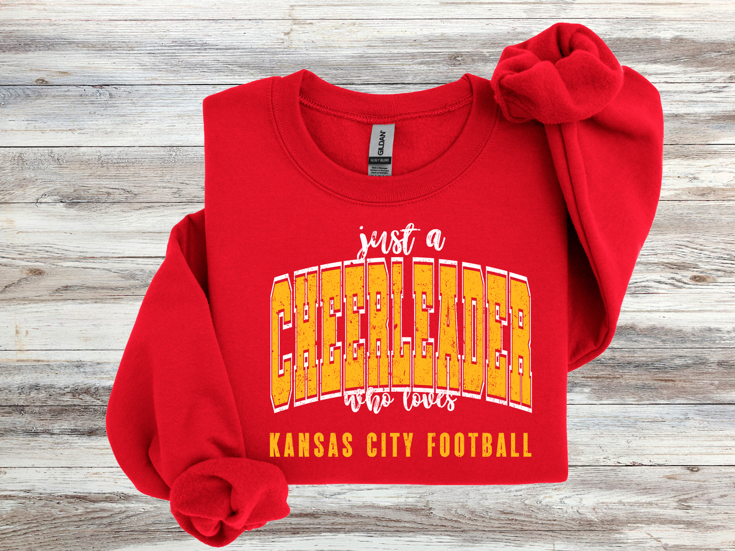 JUST A CHEERLEADER WHO LOVES KANSAS CITY FOOTBALL - PNG FILE - INSTANT DOWNLOAD