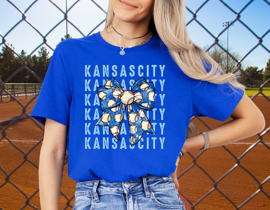 Kansas City Baseball Bow Coquette  - DIGITAL DOWNLOAD