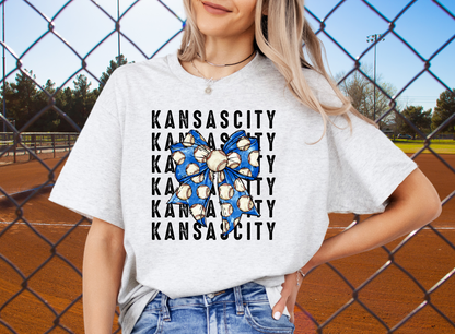 Kansas City Baseball Bow Coquette  - DIGITAL DOWNLOAD