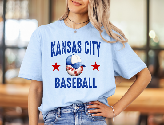 Kansas City Baseball with Hat - DIGITAL DOWNLOAD