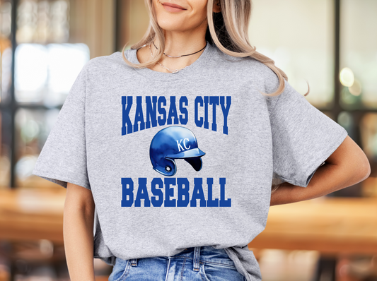 Kansas City Baseball Watercolor Helmet - DIGITAL DOWNLOAD