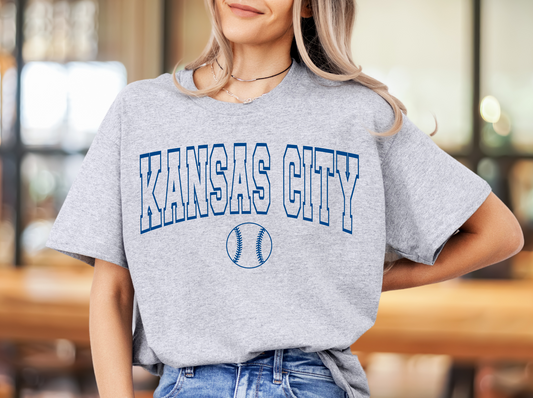 Kansas City Baseball Outline 4 Color Options - DIGITAL DOWNLOAD