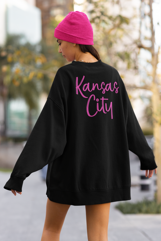 DTF PREMADE GANG SHEET - KANSAS CITY BRUSHSTROKE with POCKETS/SLEEVES - PINK