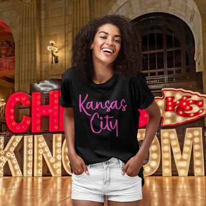 DTF PREMADE GANG SHEET - KANSAS CITY BRUSHSTROKE with POCKETS/SLEEVES - PINK