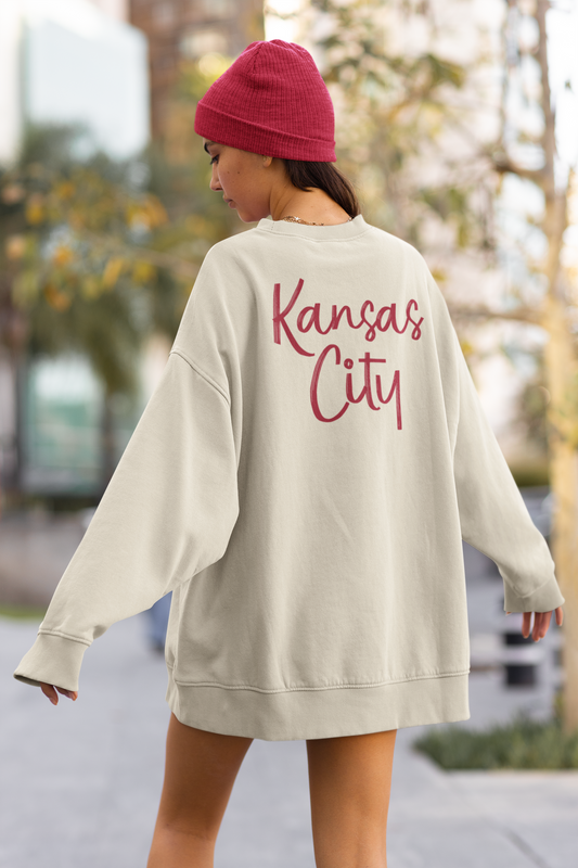 DTF PREMADE GANG SHEET - KANSAS CITY BRUSHSTROKE with POCKETS/SLEEVES - RED