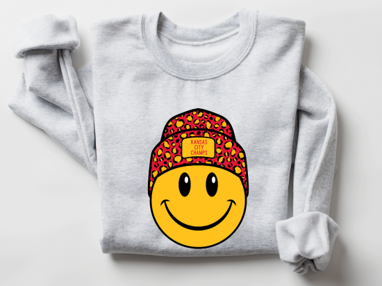 DTF - KC RETRO SMILE with CHAMPS BEANIE