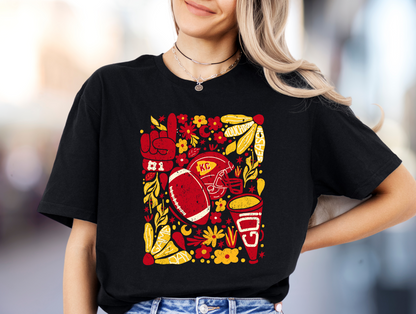 DTF - KANSAS CITY FLORAL ABSTRACT FOOTBALL