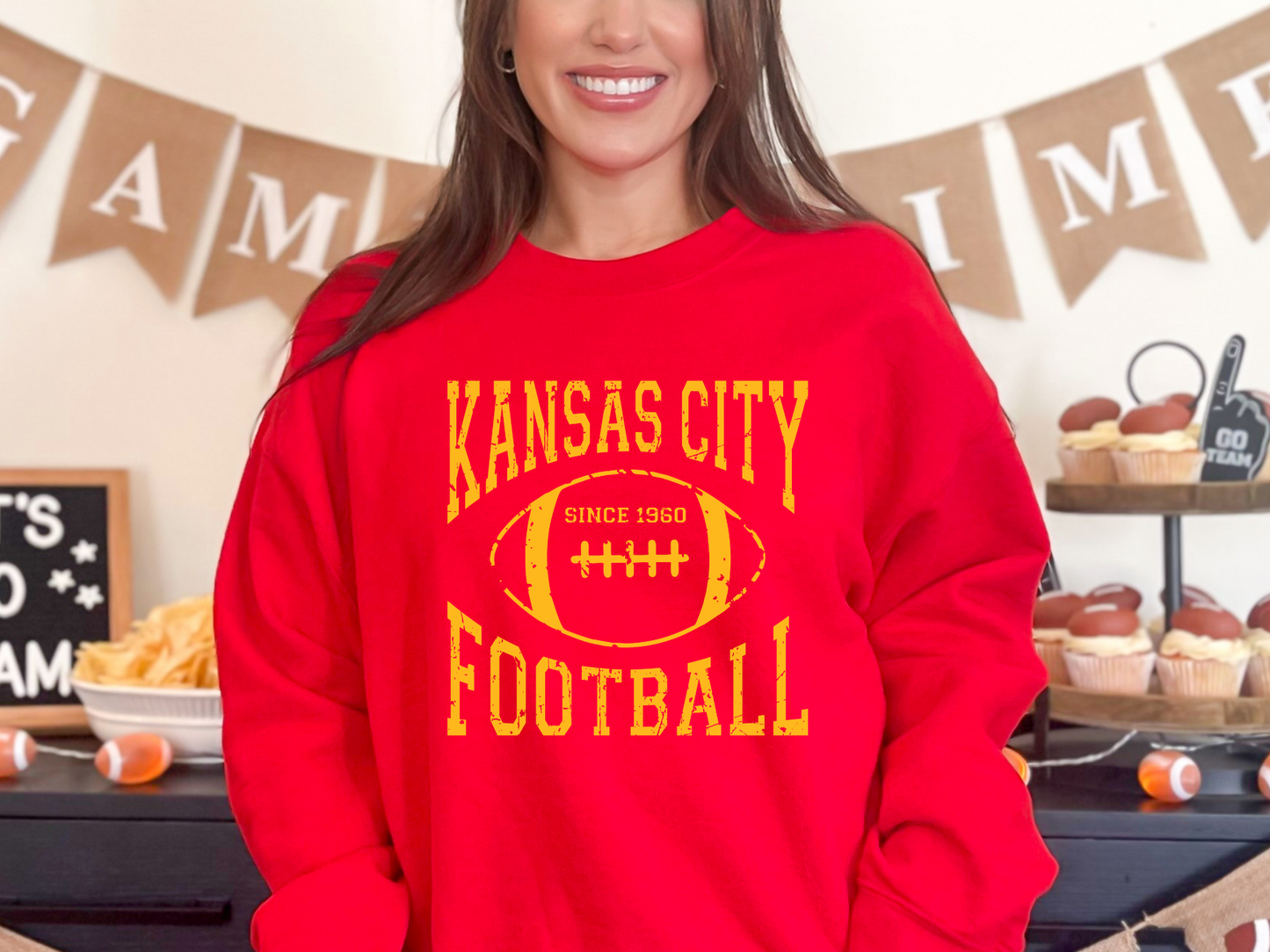 DTF - KANSAS CITY FOOTBALL 1960 DISTRESSED - GOLDEN