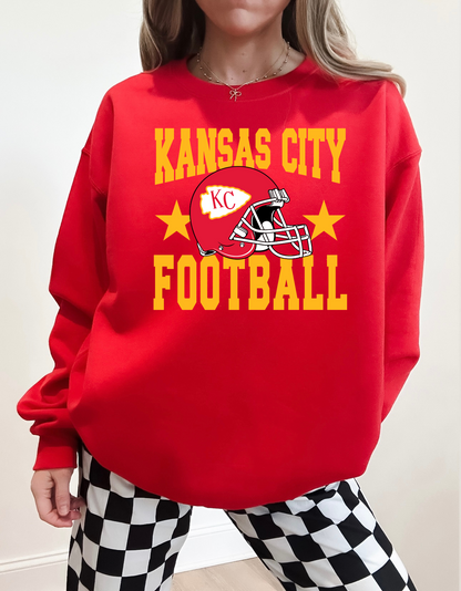 Kansas City Football with Helmet Stars - DIGITAL DOWNLOAD