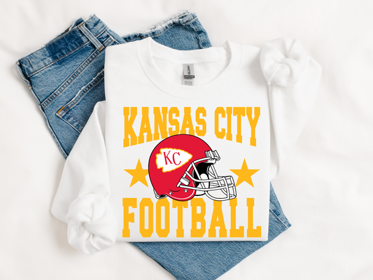 Kansas City Football with Helmet Stars - DIGITAL DOWNLOAD