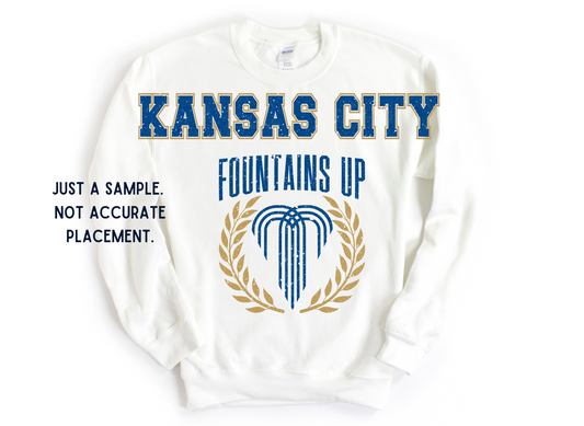 Kansas City Baseball Fountain Crest Oversized 3 Full Designs Included - DIGITAL DOWNLOAD