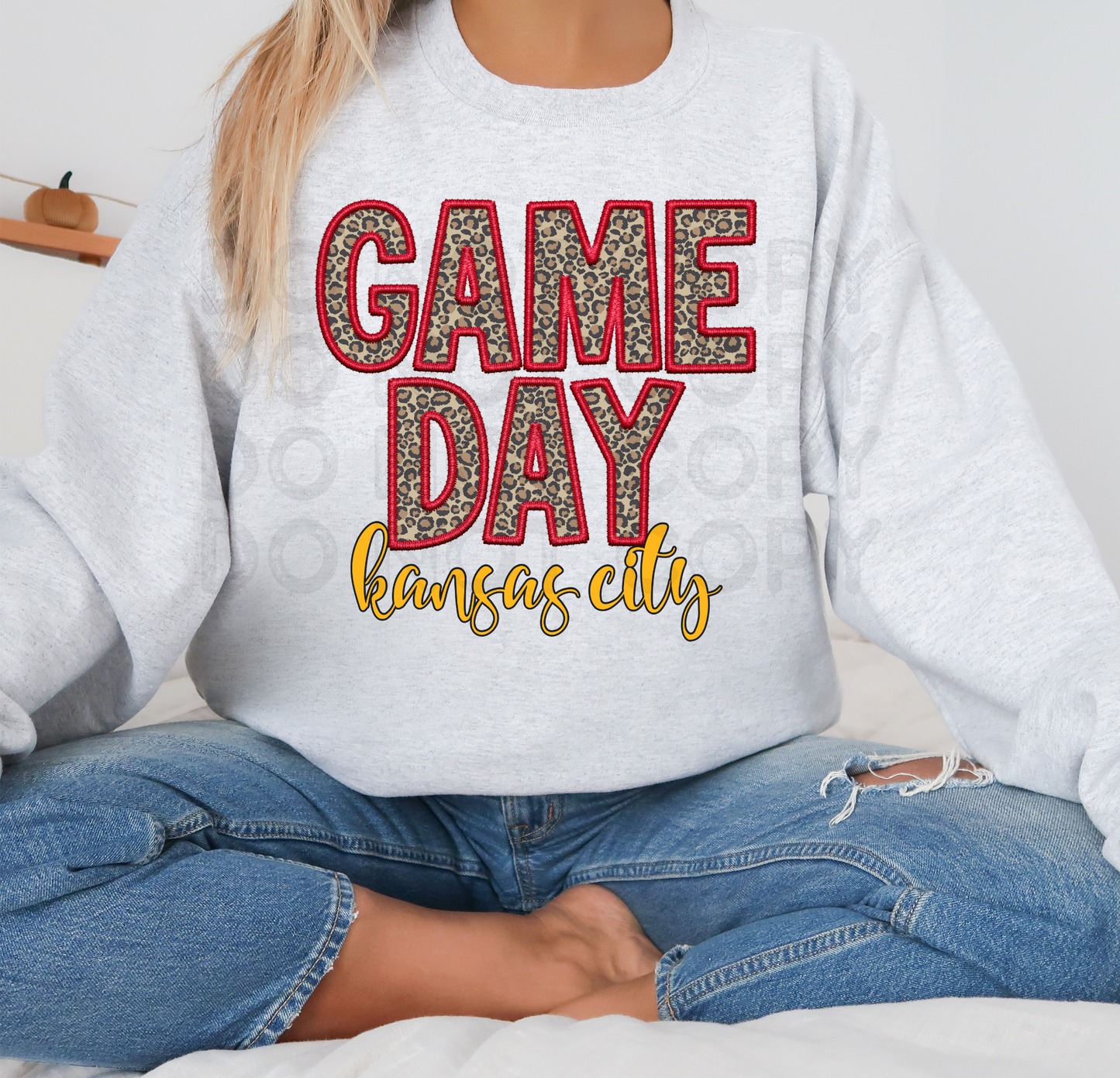 DTF PREMADE GANG SHEET - KANSAS CITY GAME DAY FAUX EMBROIDERY