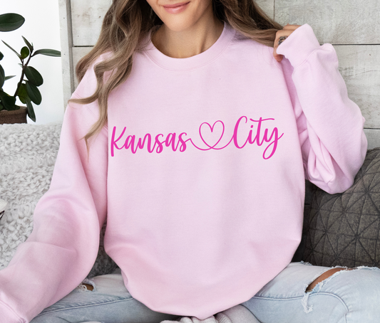 DTF - KANSAS CITY HEART SCRIPT - PINK