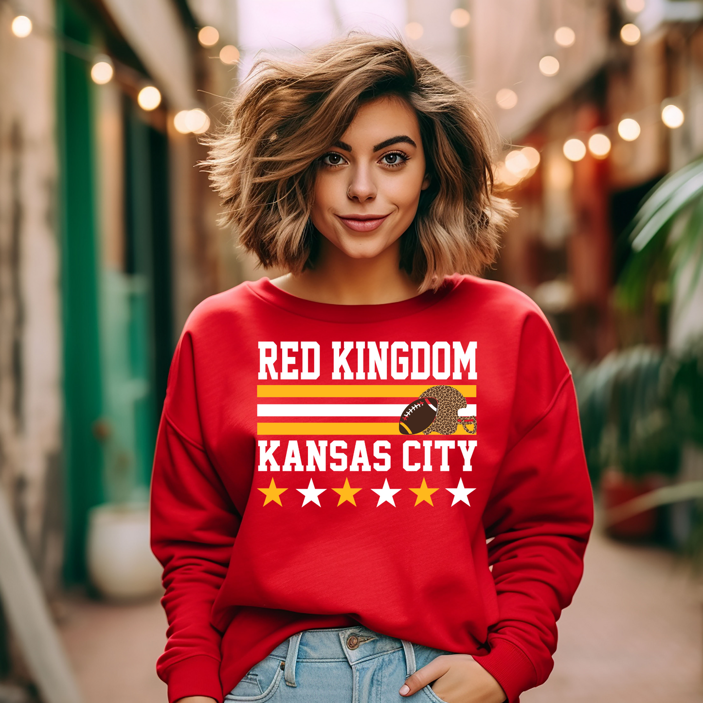 DTF - KANSAS CITY RED KINGDOM with FOOTBALL AND HELMET