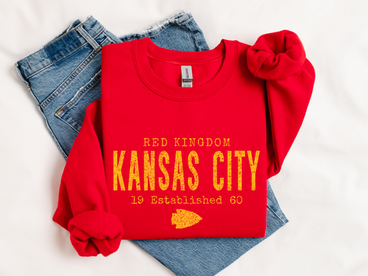 Vintage Kansas City Red Kingdom 4 Color Options - DIGITAL DOWNLOAD