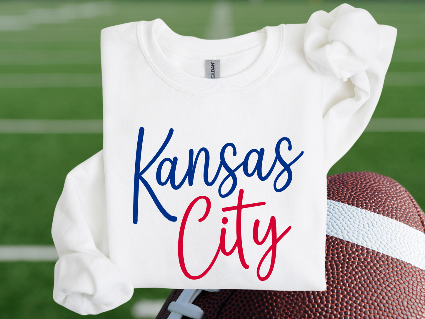 KANSAS CITY BLUE RED SCRIPT - PNG FILE - INSTANT DOWNLOAD