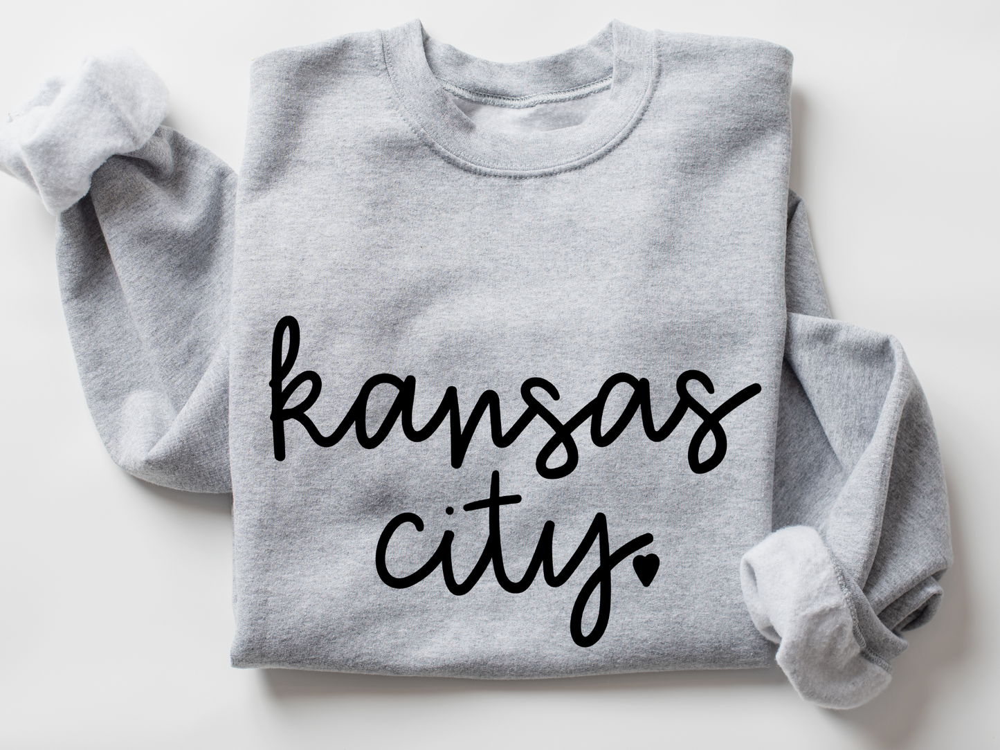 DTF - KANSAS CITY SIGNATURE with HEART - BLACK