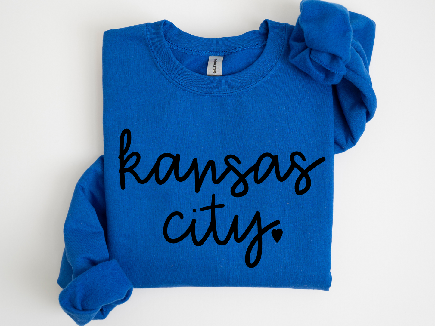 DTF - KANSAS CITY SIGNATURE with HEART - BLACK