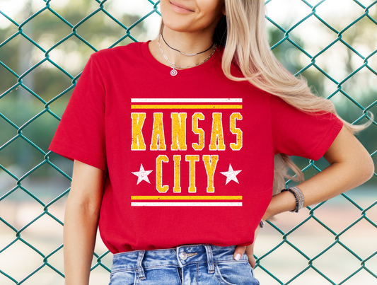 DTF - KANSAS CITY STRIPES YELLOW & WHITE