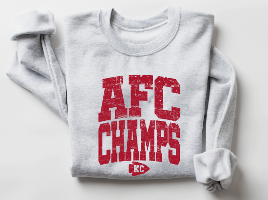 DTF - KC AFC CHAMPS VARSITY with ARROW - RED