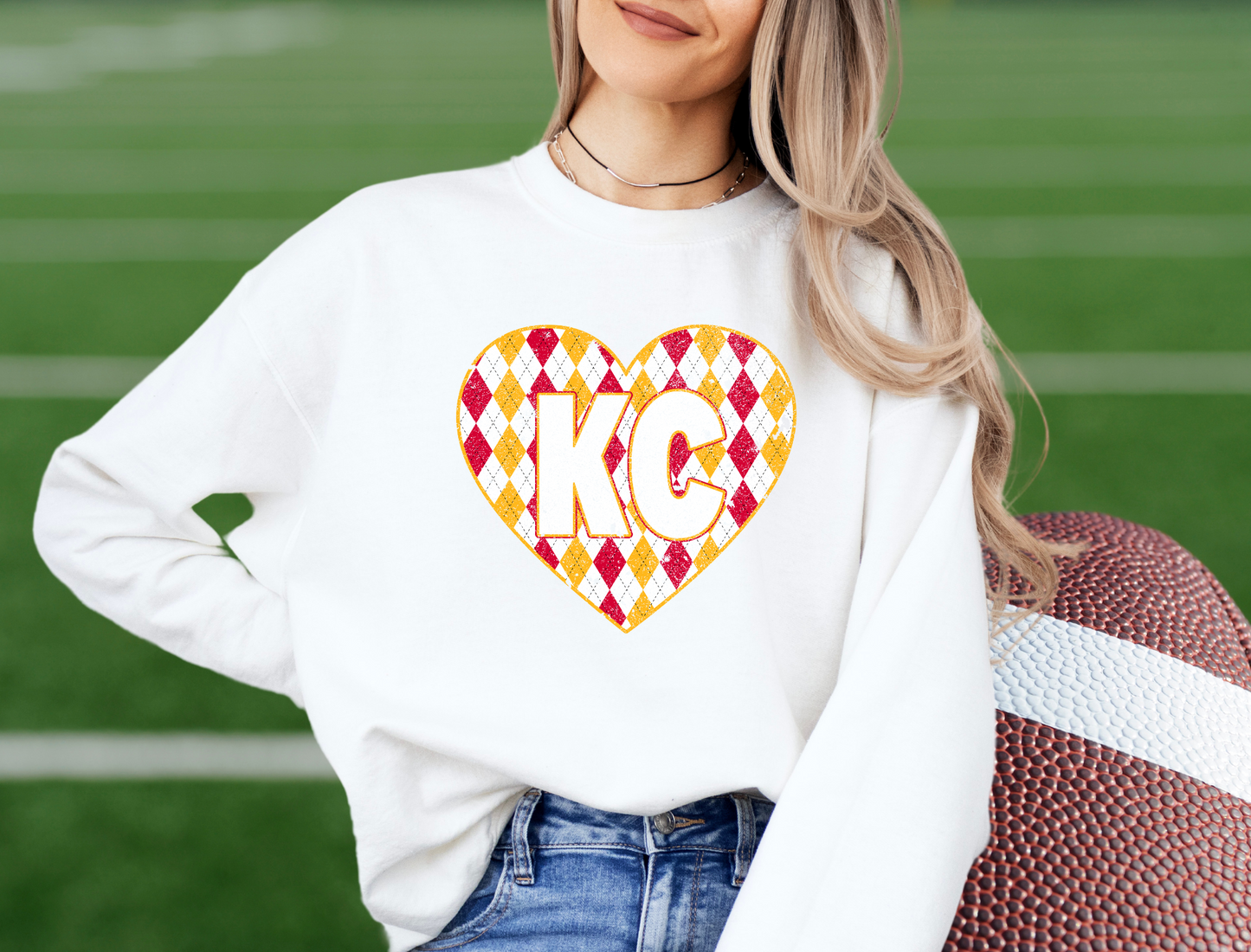 DTF - KC ARGYLE HEART