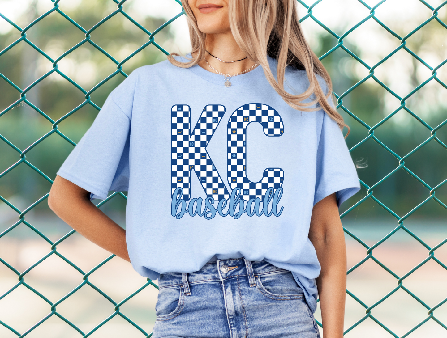 DTF - KC BASEBALL CHECKERED