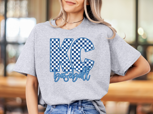 KC Baseball Checkered 2 Color Options - DIGITAL DOWNLOAD