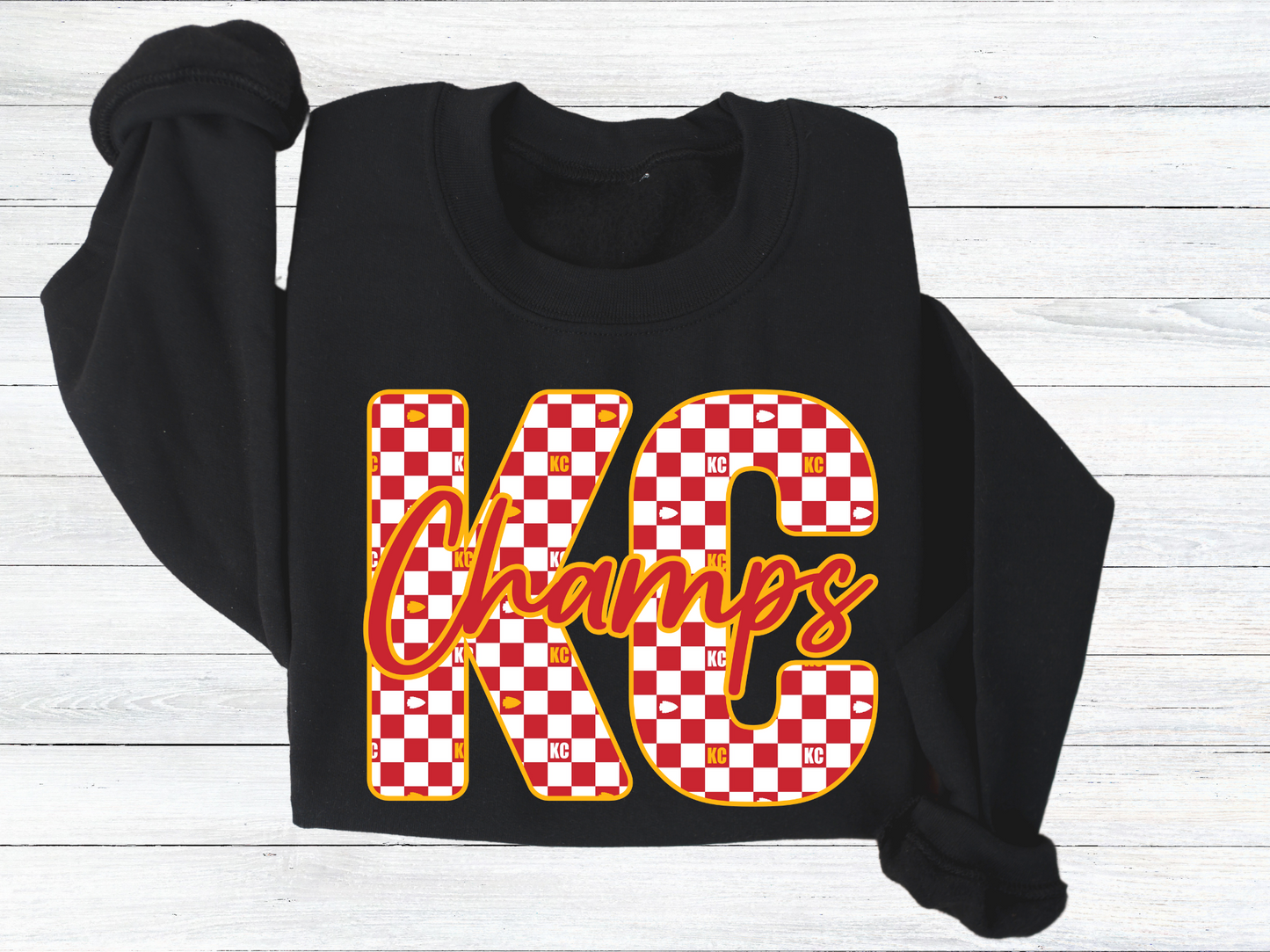 DTF - KC CHAMPS RETRO CHECKERED