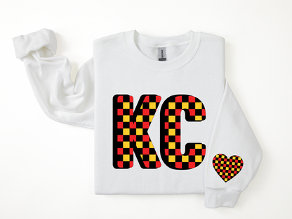 DTF - KC with HEART RETRO CHECKERED