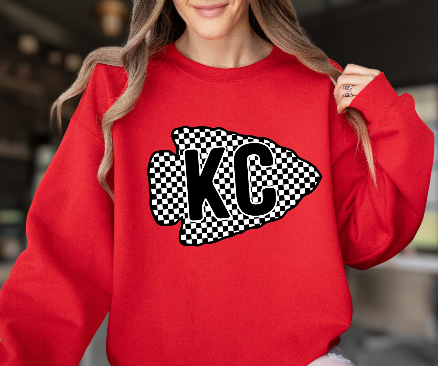 DTF - KC BLACK RETRO CHECKERED ARROW