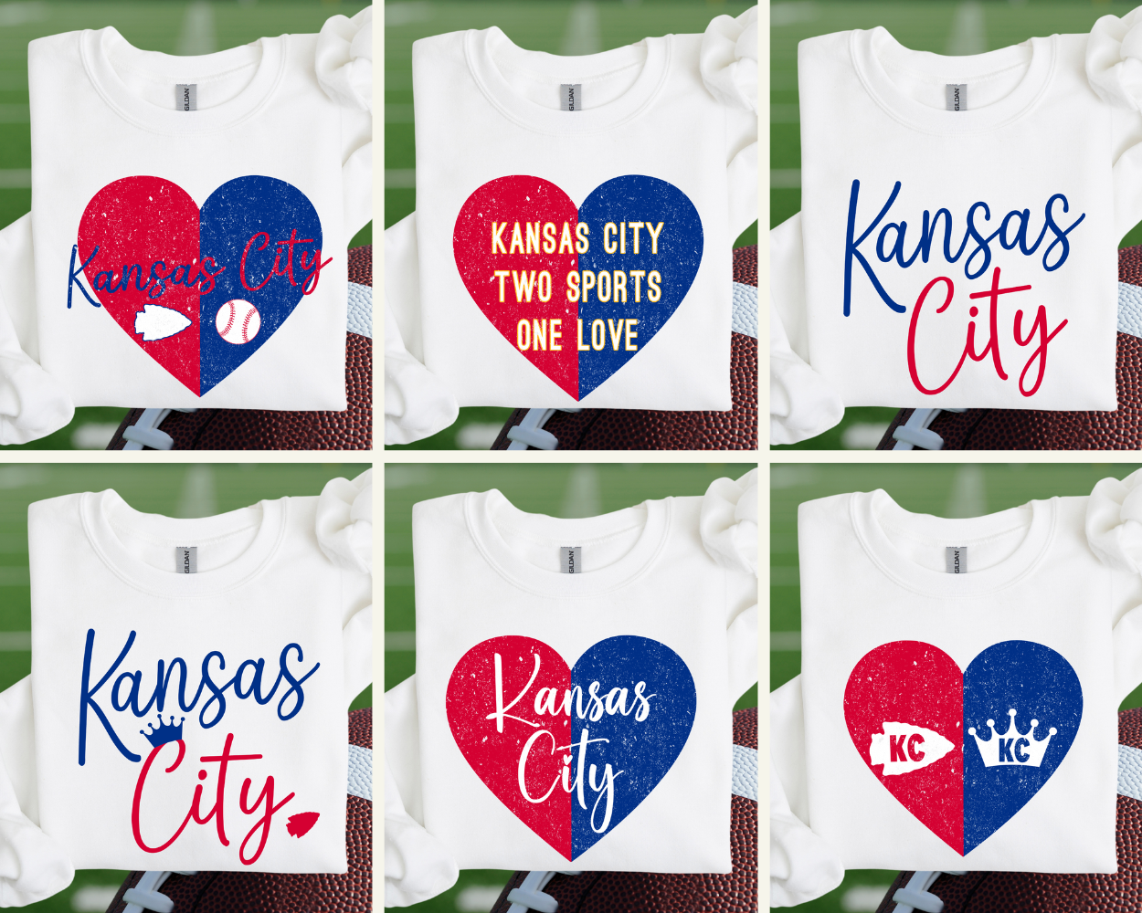 KANSAS CITY BASEBALL FOOTBALL BUNDLE ALL 6 DESIGNS - PNG FILES - INSTANT DOWNLOAD